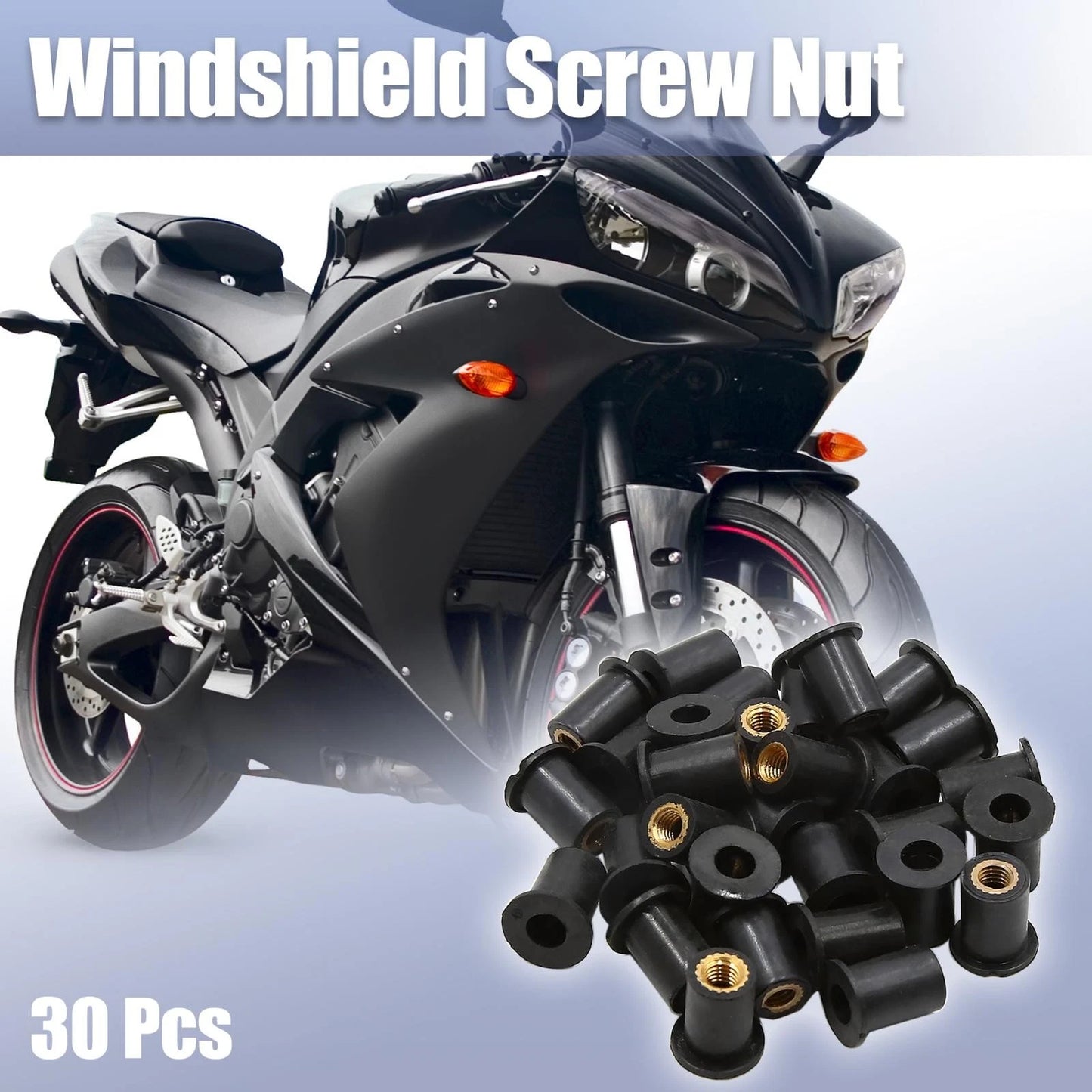 30pcs / M5x0.8 / Screws Bolts Nut for Motorcycle