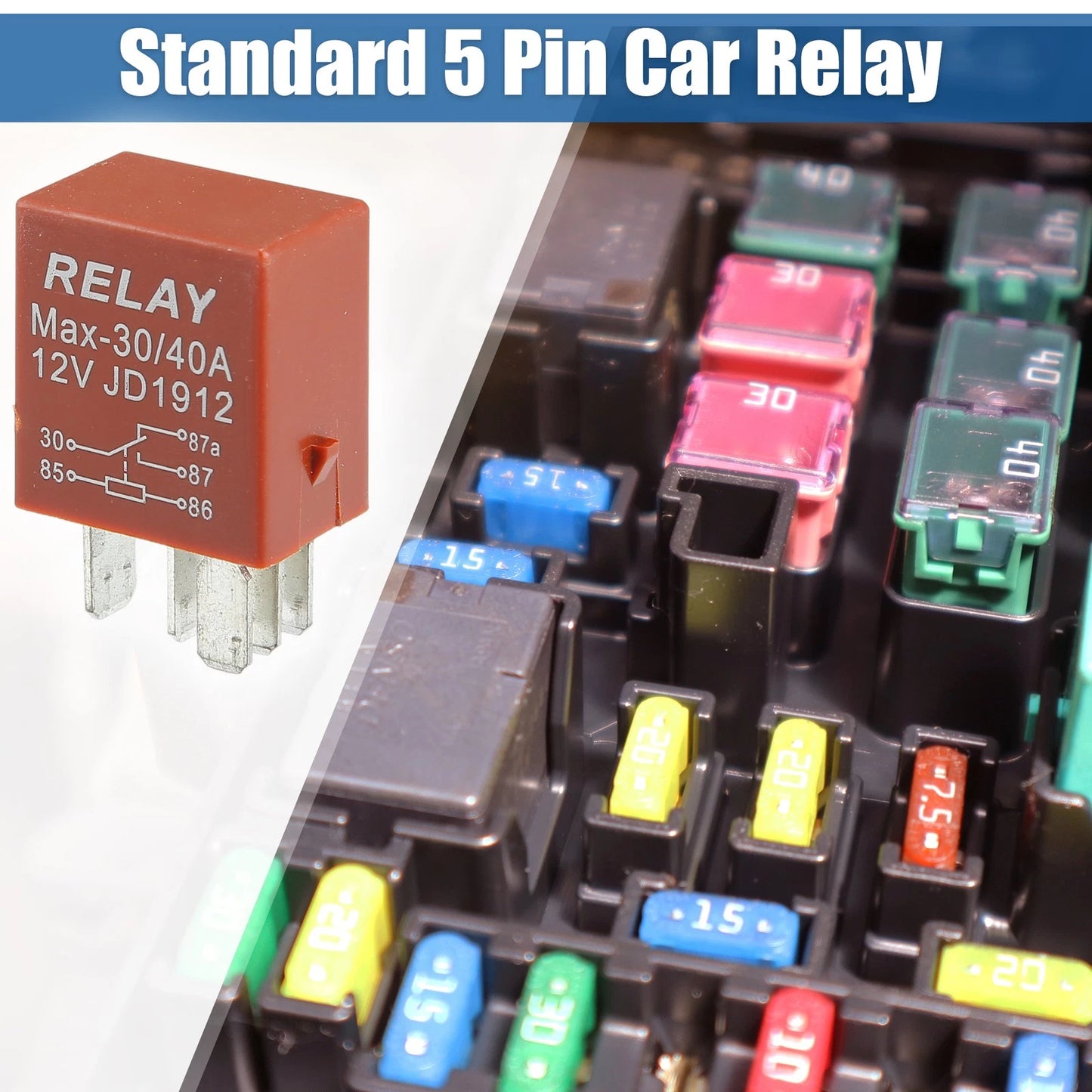 5 Pin Solenoid Relay 12V 40A for Toyota Echo (2000)