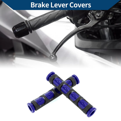 3/8" 10mm Brake Lever Cover Sleeve Blue 1 Pair for Motorcycle