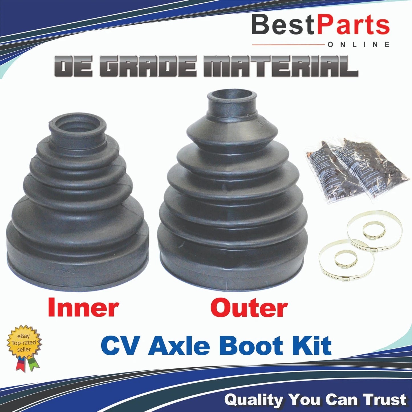 CV Axle Boot Kit Front Inner & Outer for Toyota 4Runner (2003–2009)