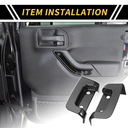 Rear Door Latch Lock Cover Trim for Jeep Wrangler JL JLU (2018-2024) Black