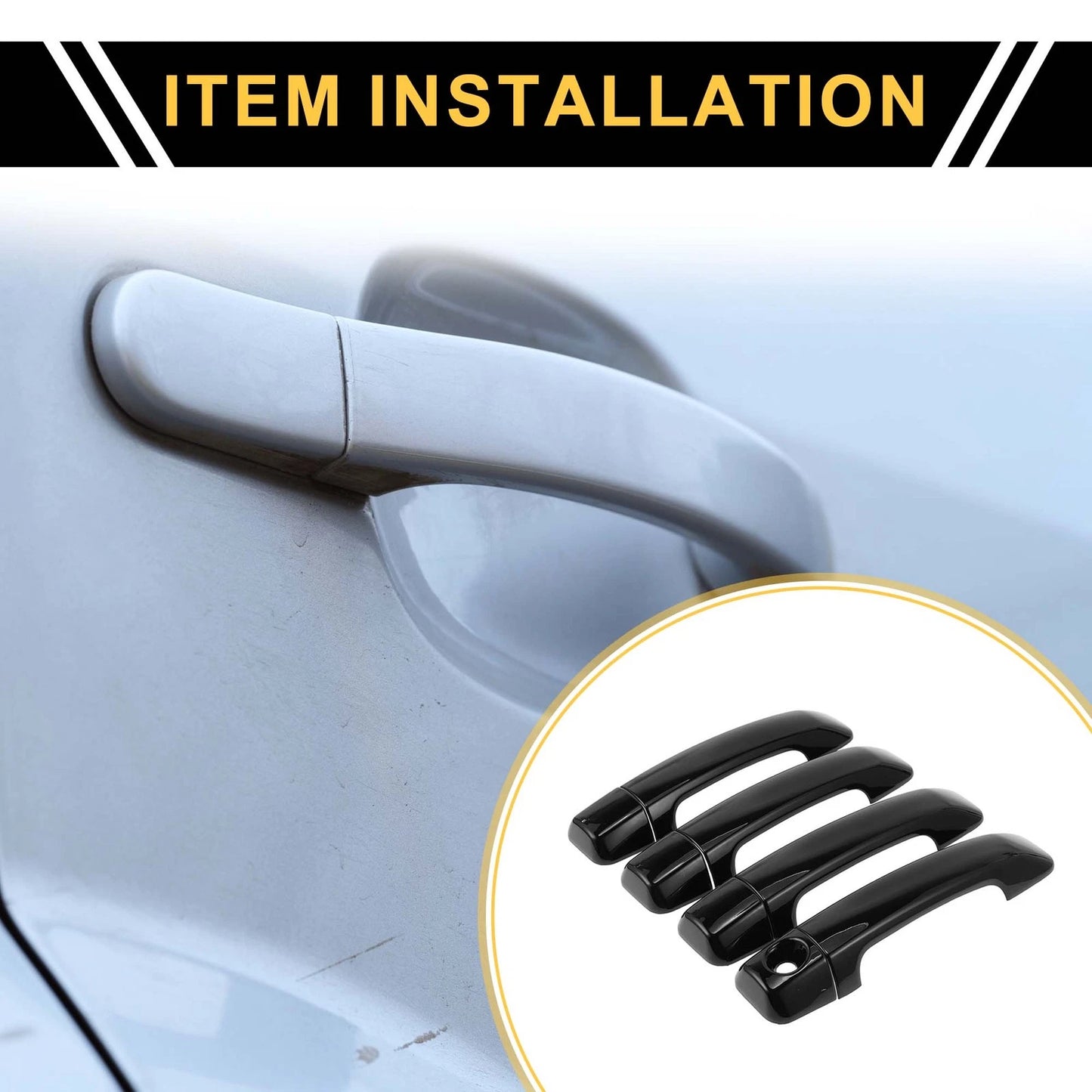4pcs Door Handle Covers for Toyota Tundra (2007-2020) - ABS Black