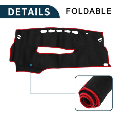 Dashboard Dash Cover Mat for TOYOTA Prius 30 Series (2016-2023) - Black Red Set