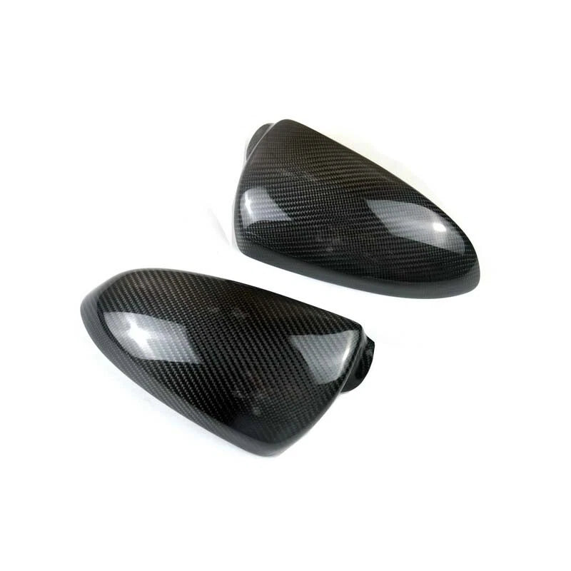 Real Carbon Fiber Add-on Side Mirror Shell Cover Caps for Smart Fortwo 2009-2014