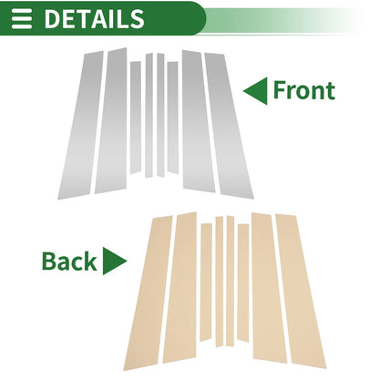 8 x Door Pillar Window Trim for BMW X3 (2011-2017) Silver Tone