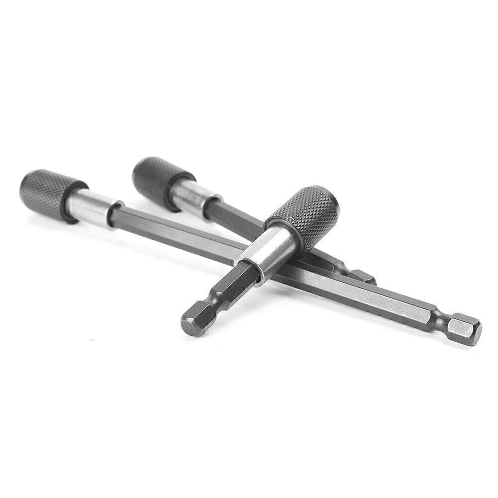3X Magnetic Screwdriver Extension Quick-Release 1/4" Hex Shank for Drill Bit