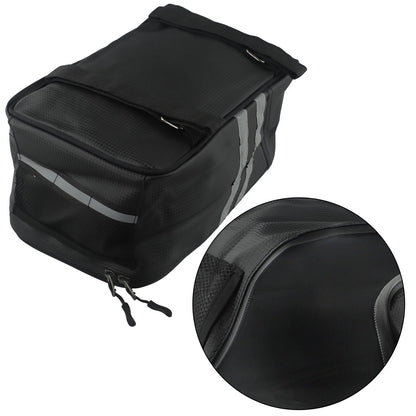 8L Tail Bag for Motorcycle PU Leather Waterproof Large Capacity Storage Bag