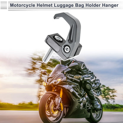 Square W/ Slot Motorcycle Hanging Hook / 42mm Length / Titanium Tone Black