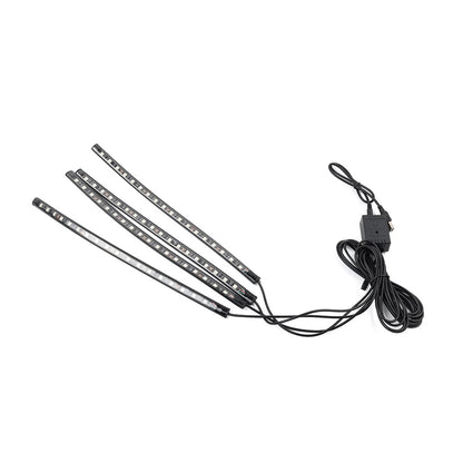 72 LED RGB Remote Control Decorative Foot Lamp for Car (No specific years)
