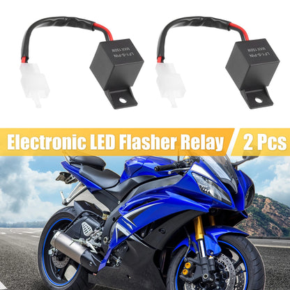 LED Flasher Relay / 2 x 2 Pins 12V Electronic for Motorcycle Turn Signal