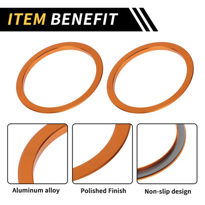 AC Vent Dashboard Decoration Rings 4 x for Toyota Tacoma (2016-2021) Orange