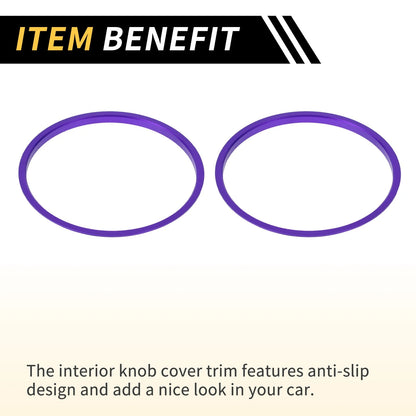 AC Vent Dashboard Decoration Rings for Toyota Tacoma (2016-2021) - 4 Pcs Purple