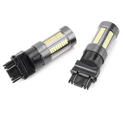 12V T25 3157 Dual-Color Switchback 66 SMD Bulbs for Turn Signal Light