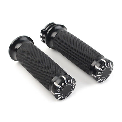 1" Black Handlebar Grips  for Harley Dyna Sportster XL883 1200 Softail (2004-2023)