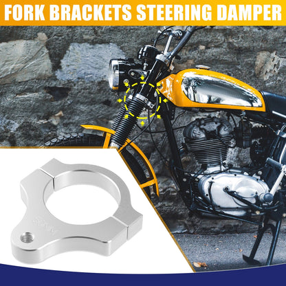CNC Fork Brackets / 50mm / Steering Damper Mounting Clamp for Motorcycle