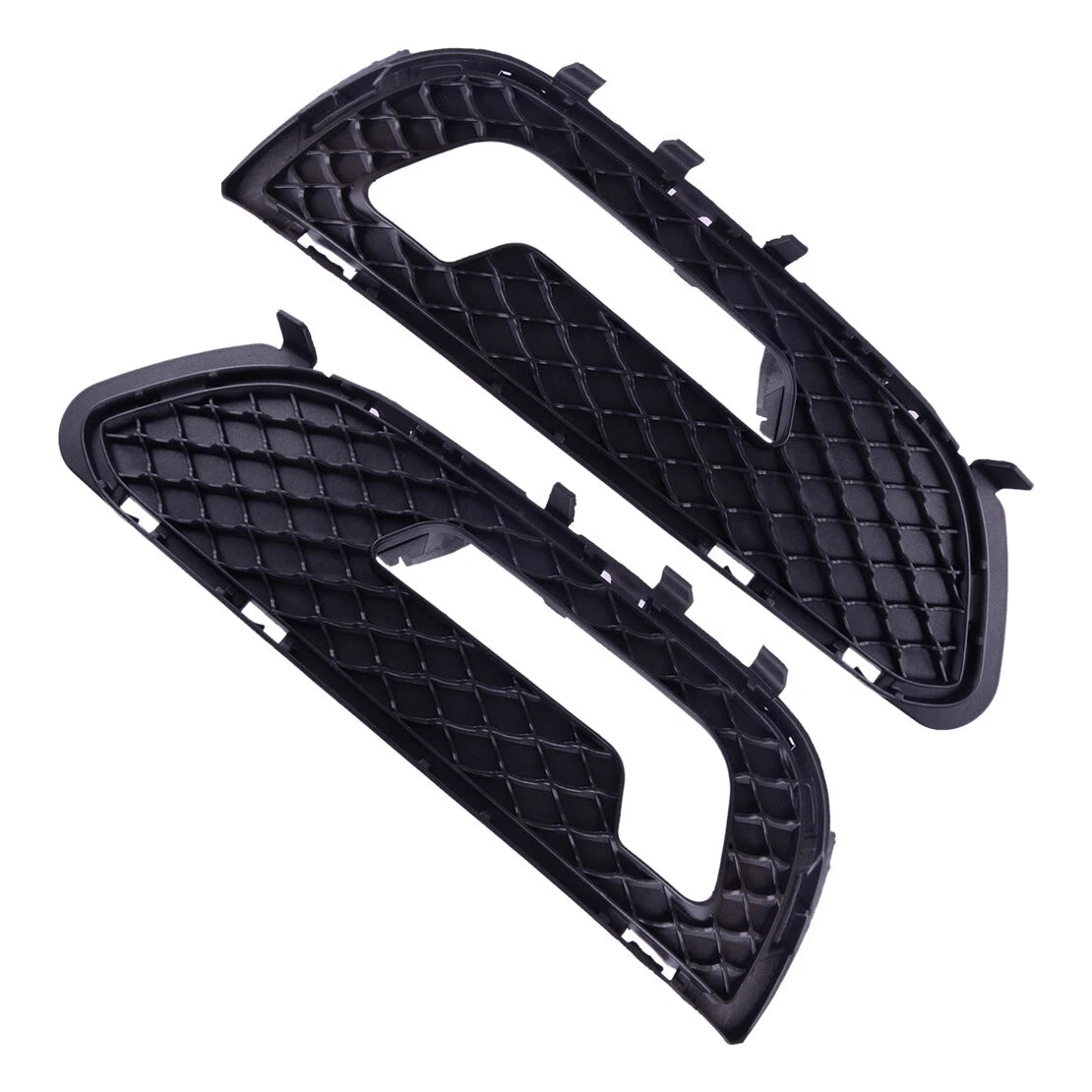 Black Fog Light Grille Covers for Mercedes Benz E Class W212 (2009-2013)