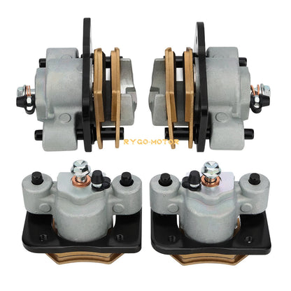 Front/Rear Brake Calipers w/Disc Rotors for Arctic Cat Wildcat 700 (2014–2017)