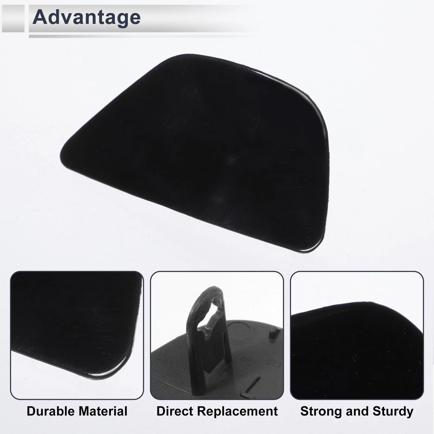 Front Left Washer Nozzle Cover for BMW 535i GT (2014-2017) Black