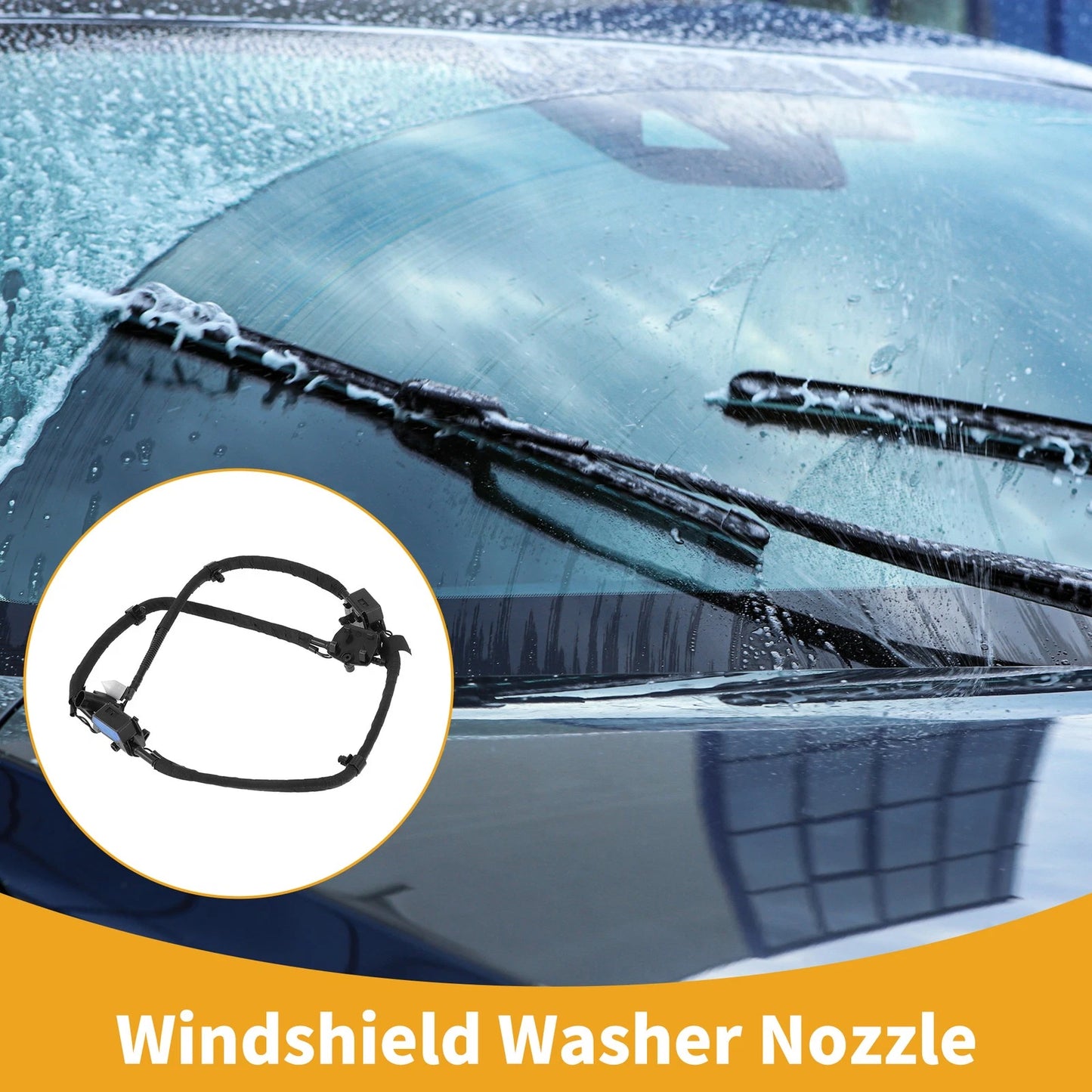 Windshield Washer Nozzle for BMW 750i (2009-2015) Black 1 Pc