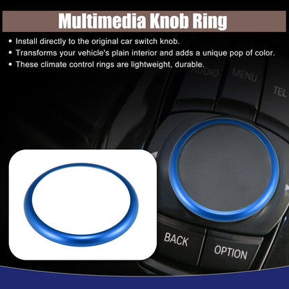 Blue Multimedia Knob Ring for BMW 1 2 3 4 5 6 7 Series X3 X4