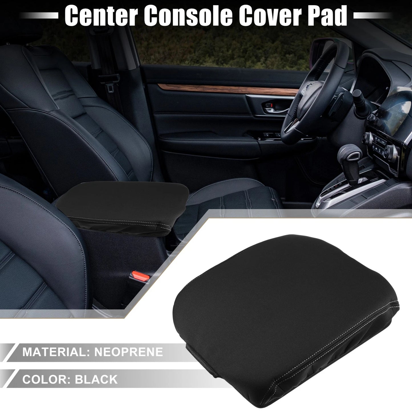 Armrest Console Cover for Toyota Land Cruiser Black Gray