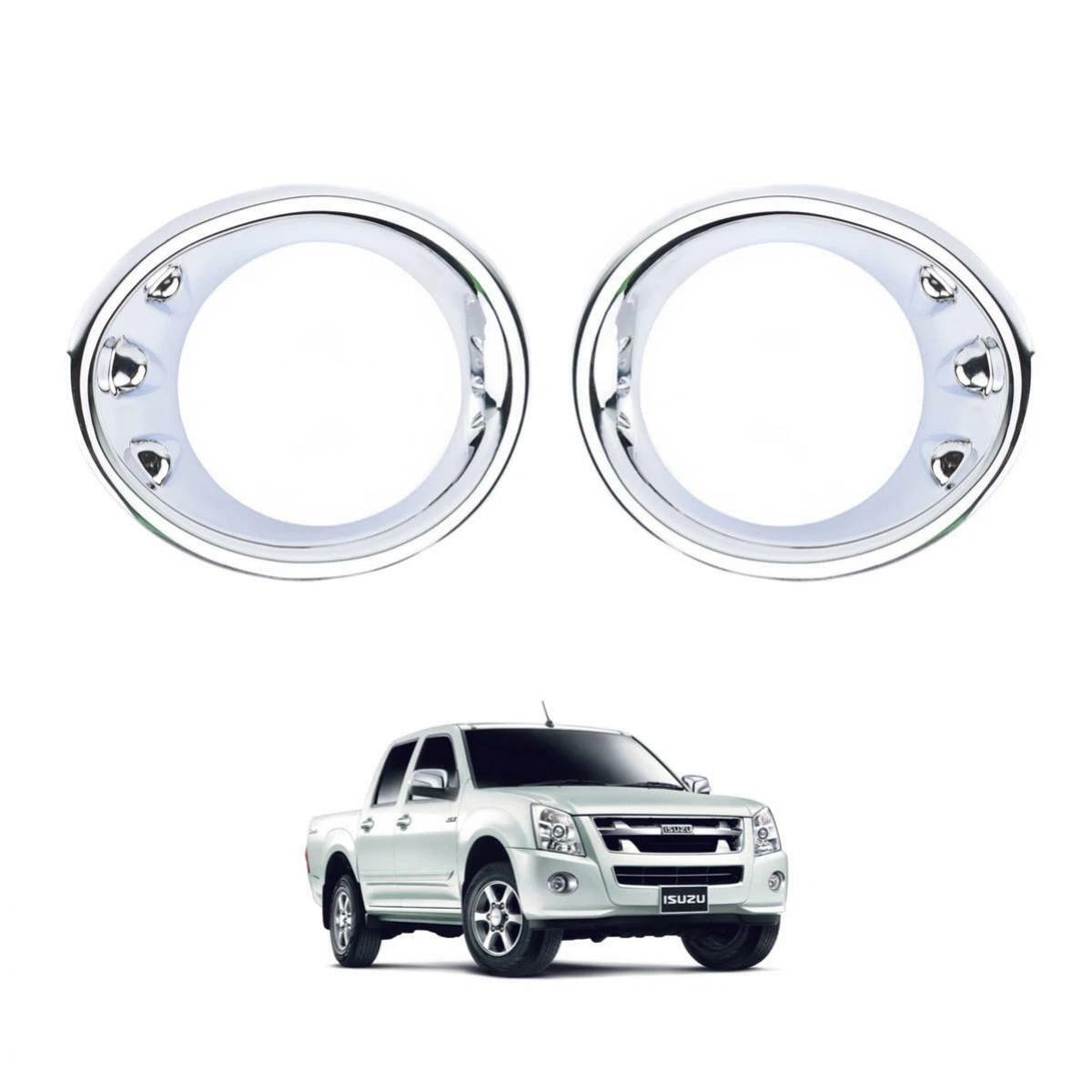 Fog Light Cover Trim Chrome Fits Isuzu D-MAX Rodeo 2WD Ute Truck 2007-11 D06