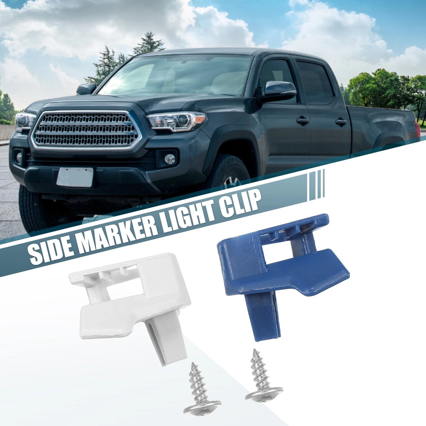 Front Marker Light Clips for Toyota Tacoma (2001-2004) Blue White