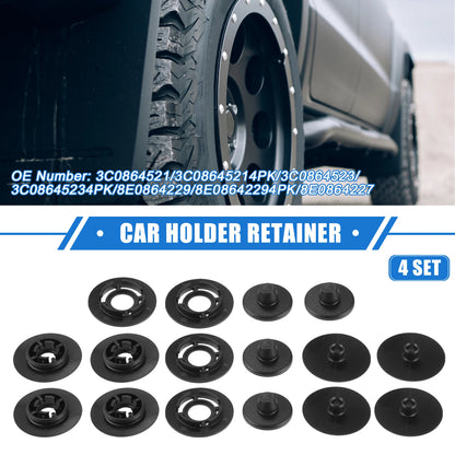 4 x Car Holder Retainer Kits for Volkswagen Audi Plastic Black