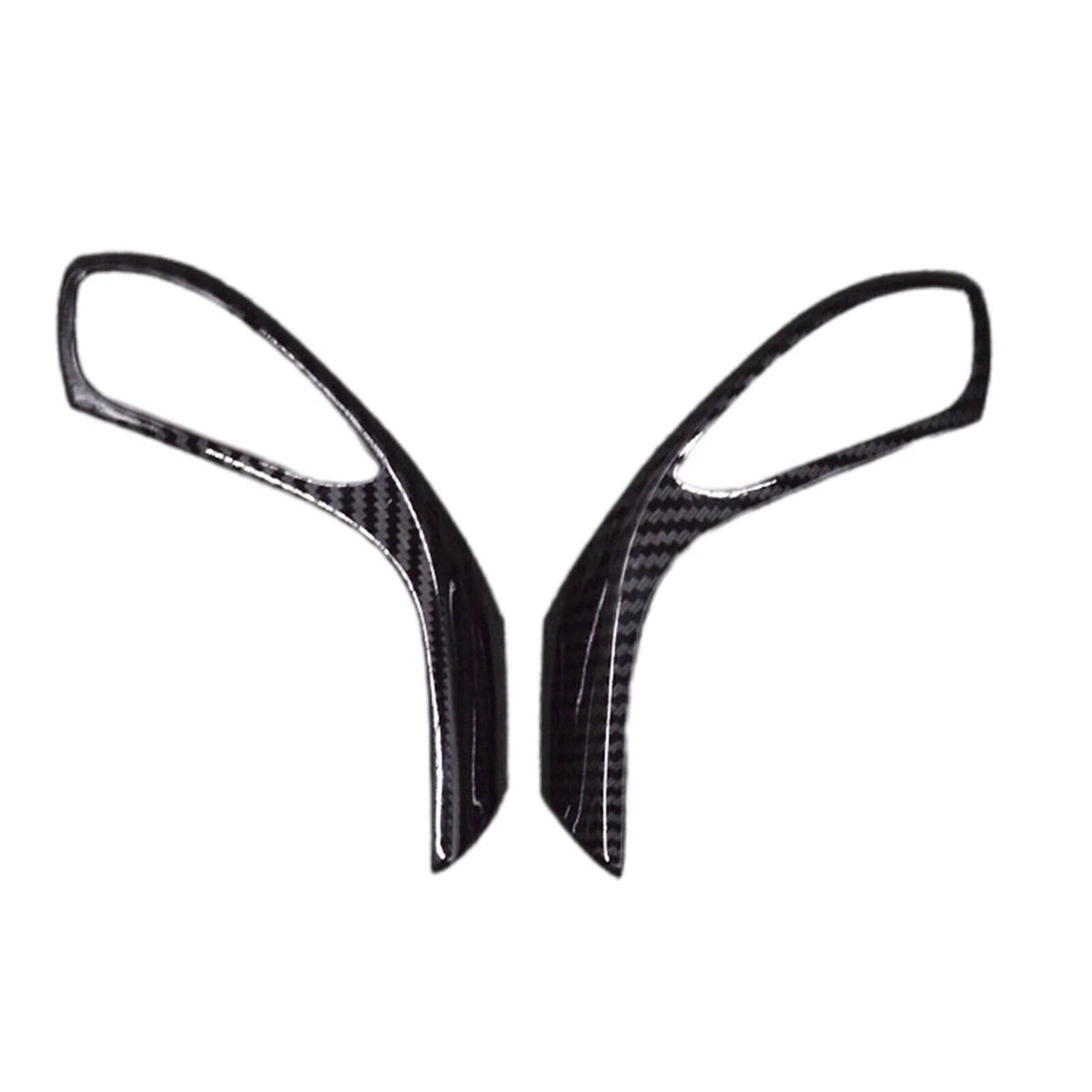 2 x Carbon Steering Wheel Switch Trim Covers for Hyundai Elantra (2011–2016)