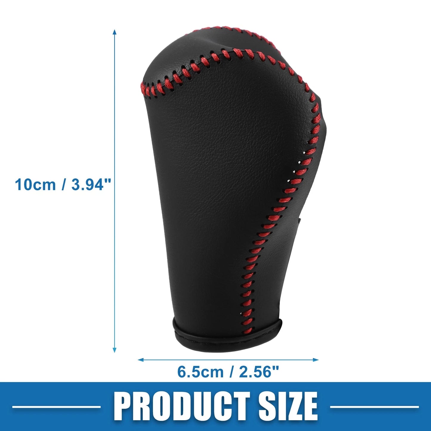 Gear Shifting Knob Cover for Jeep Cherokee (2014-2023) - PU Leather Black Red