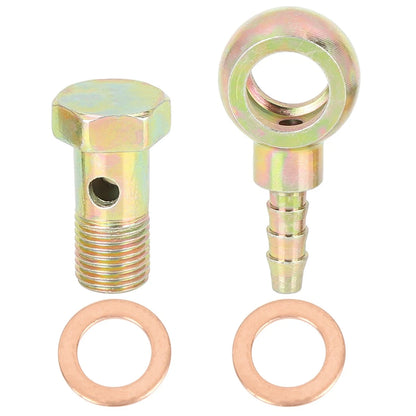 10mm Banjo Hose Barb Bolt Fittings Banjo Bolt Washer for Motorcycle Car