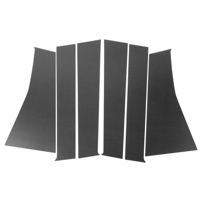 6 Pcs Door Pillar Window Trim Carbon Fiber for Mitsubishi Pajero (2007-2021)