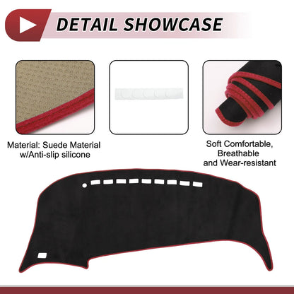 Pad Black Red/Dashboard Dash Cover Mat for Toyota Estima 50 series (2006–2019)