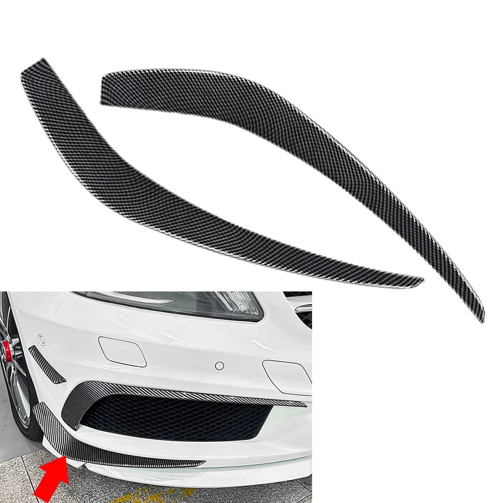 Carbon Fiber Black Front Bumper Side Air Vent Trims for Benz A Class (13-15)
