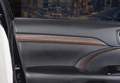 Inner Door Armrest Woodgrain Cover Strip for Toyota Highlander (2014–2019)