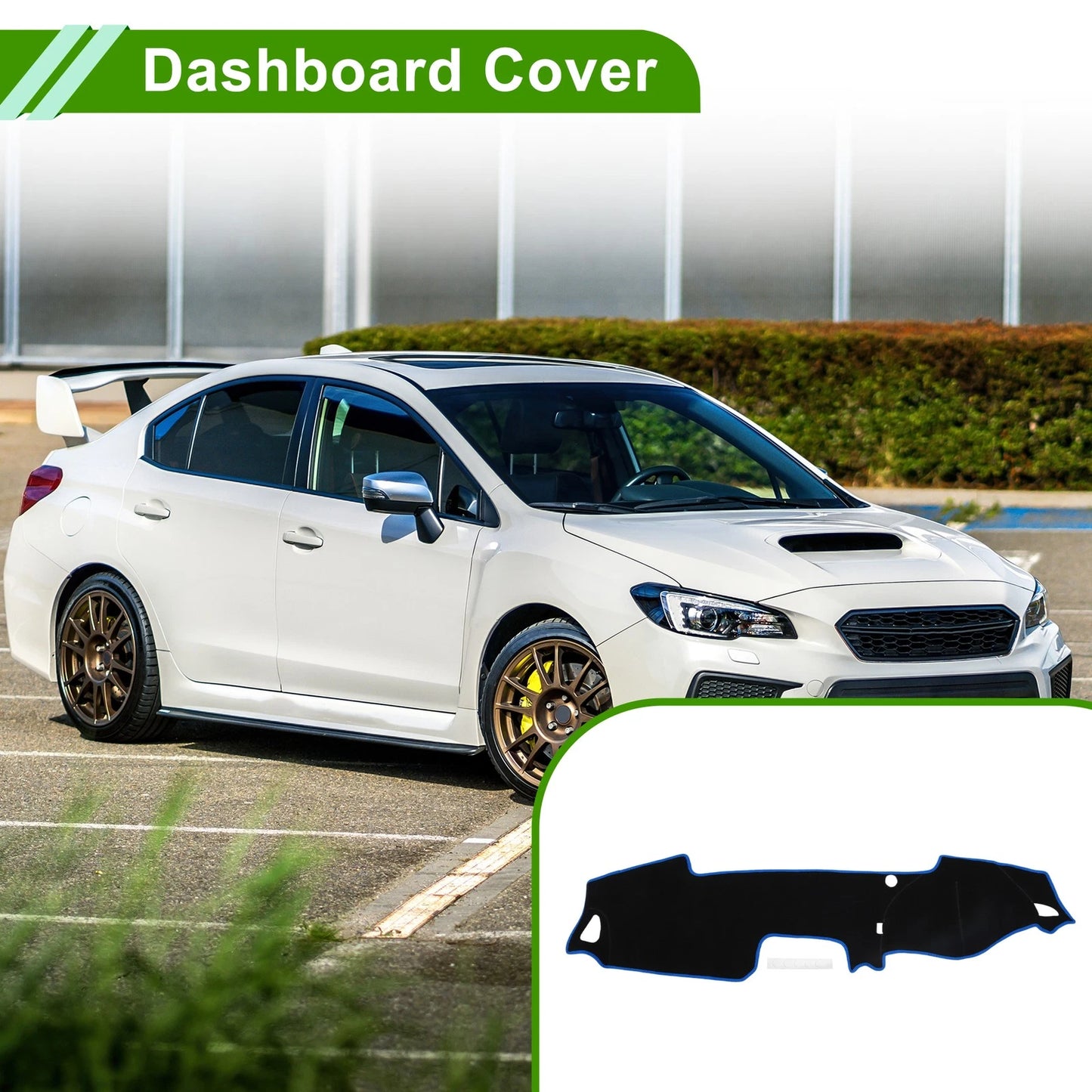 Dashboard Cover Mat for Mazda MX-5 ND RF Miata (2016-2023) Black Blue 1 Set