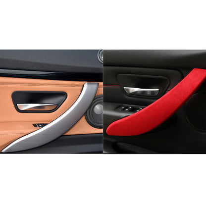 Red Leather Door Pull Handle Cover Trim for BMW 3/4 Series 3GT (2013-2019)