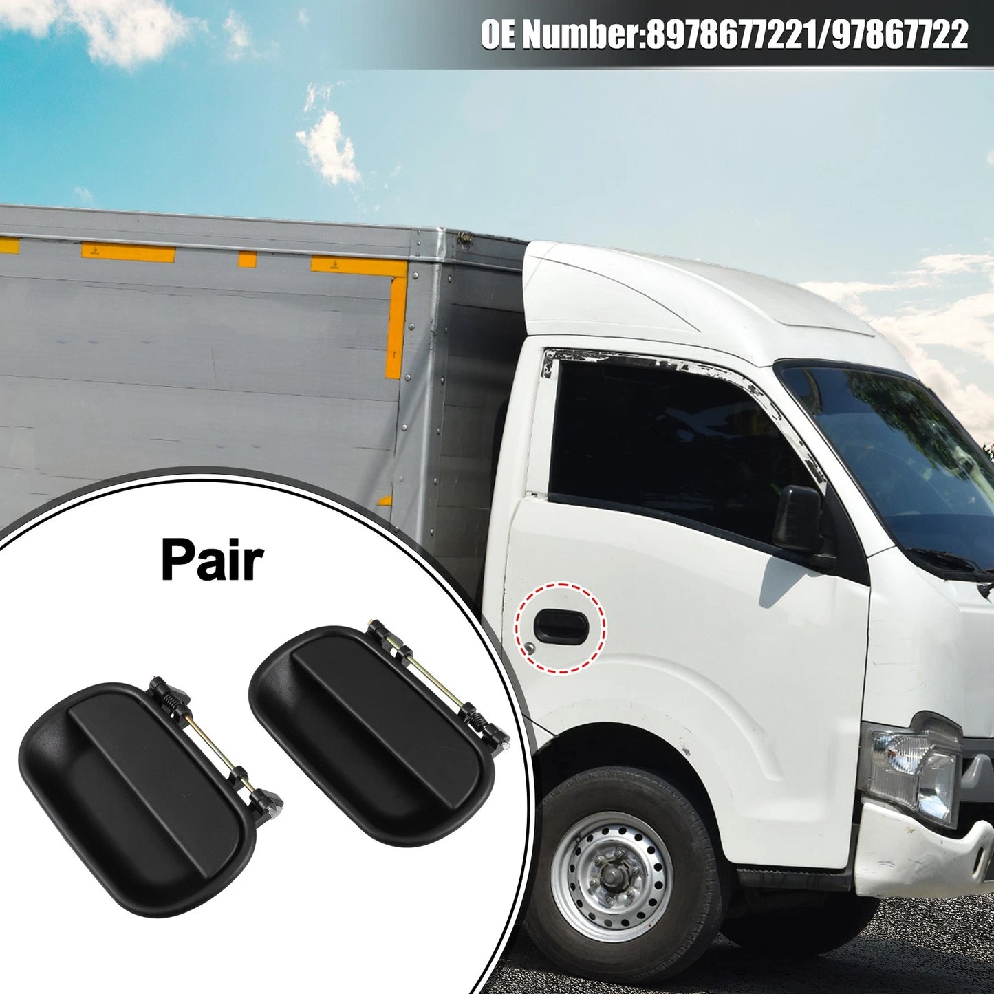 Pair Exterior Door Handles for ISUZU NPR HPR-HD