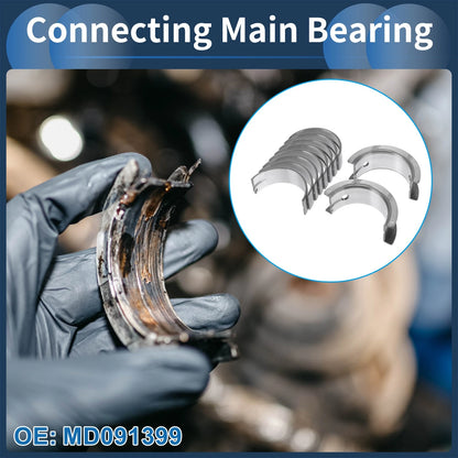 10 x Main Bearing Set No.MD091399 for MITSUBISHI DELICA (1969-1988)