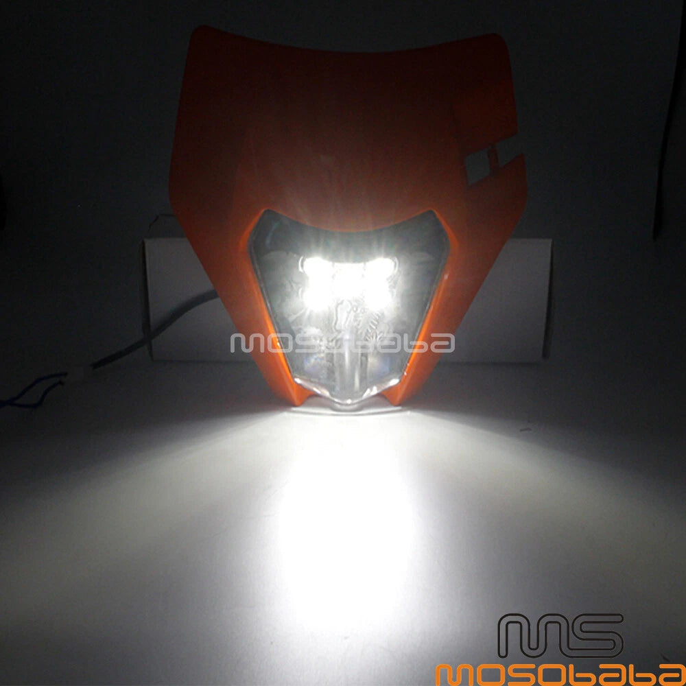 Enduro LED Headlight Lamp for Honda CR125, Kawasaki KX125, KX400, KX350