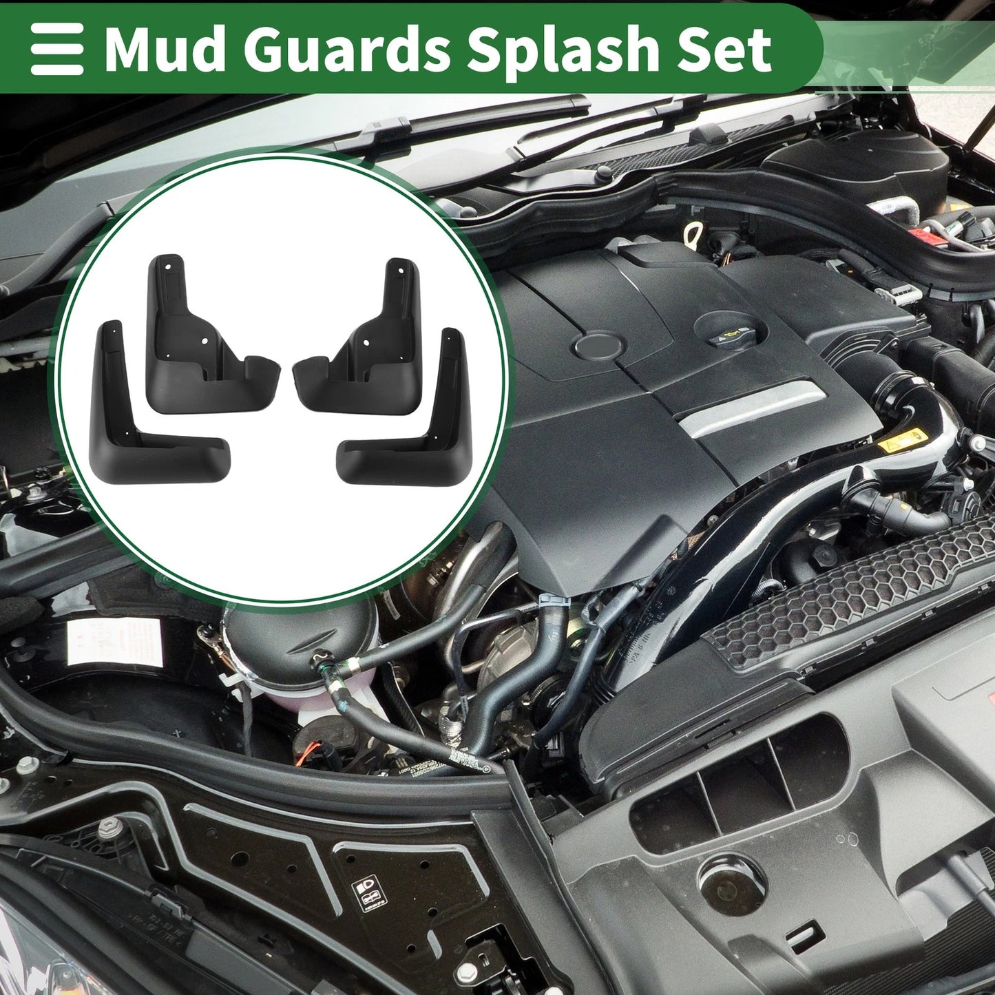 Mud Flaps Splash Guards 1 Set for Nissan Almera (2012-2018)