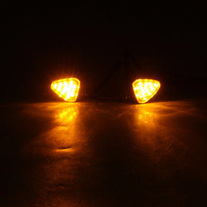 Clear LED Amber Turn Signal Lights for Suzuki Motorcycle