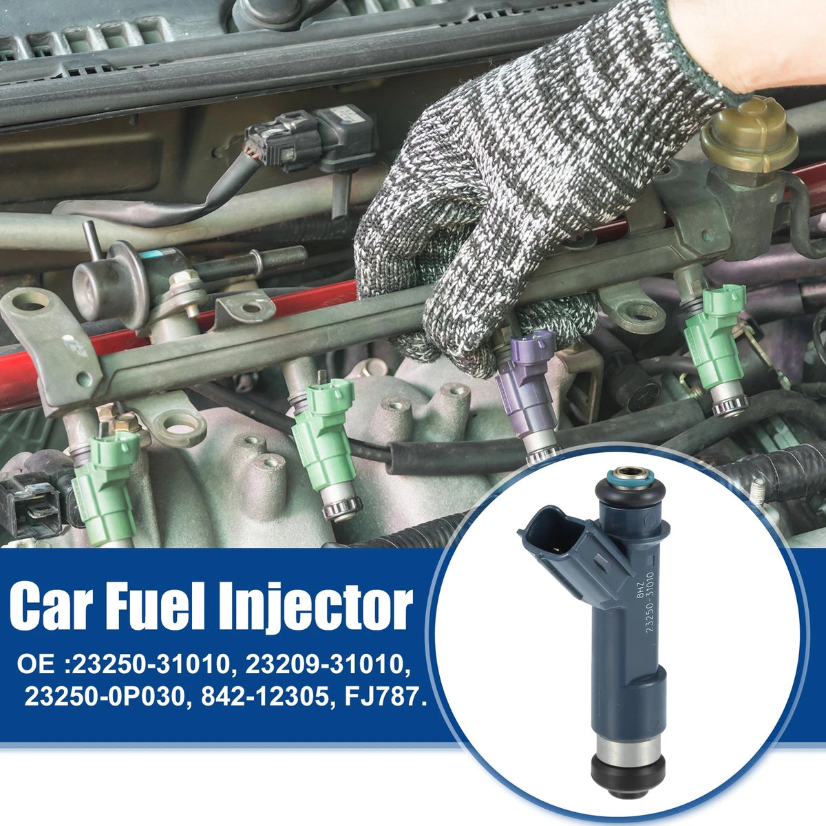 6 Pcs Fuel Injector Nozzle Replacement for Toyota Tacoma 4.0L