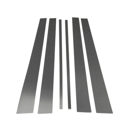 6 Pcs Door Pillar Window Trim for Lexus LX (1998-2007) Carbon Fiber Black
