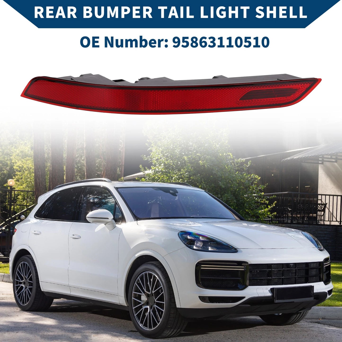 Rear Left Bumper Tail Light Shell for Porsche Cayenne (2011-2018)