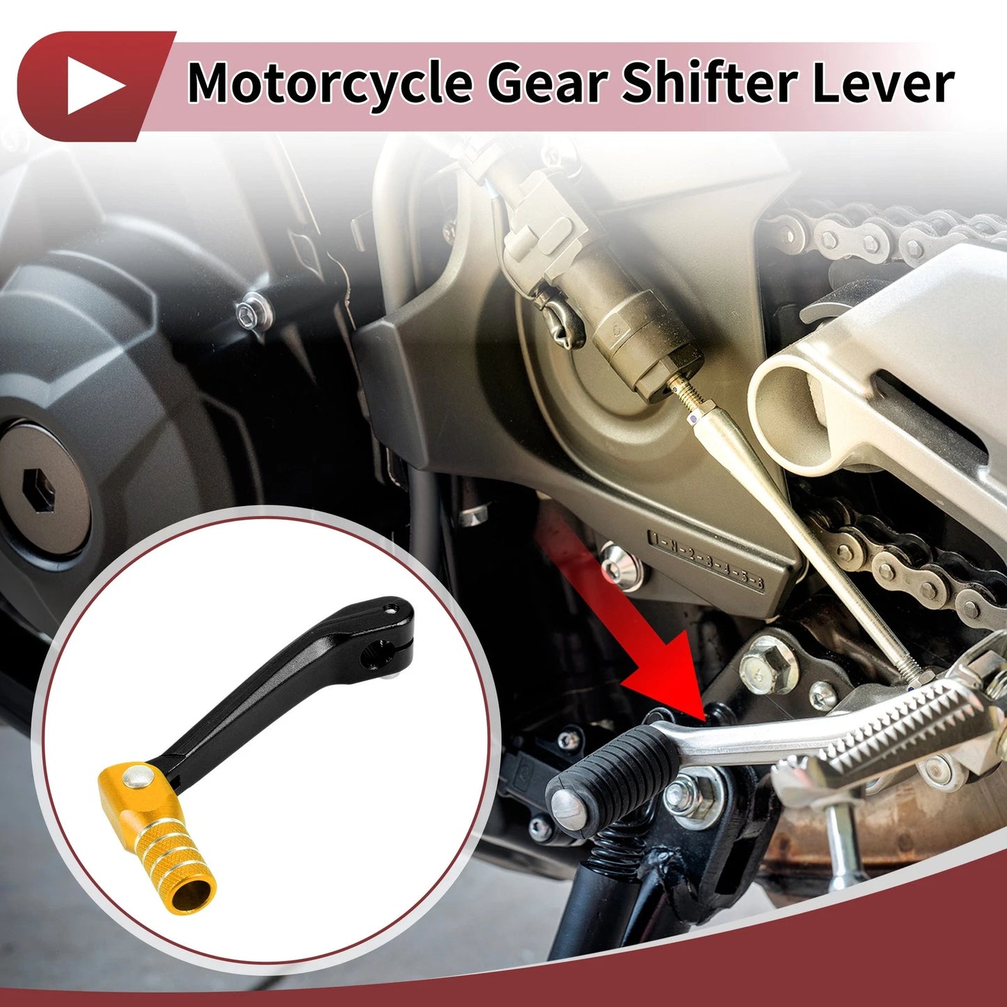 Folding Motorcycle Gear Shifter Lever for Honda CRF150F (2003-2017) Black