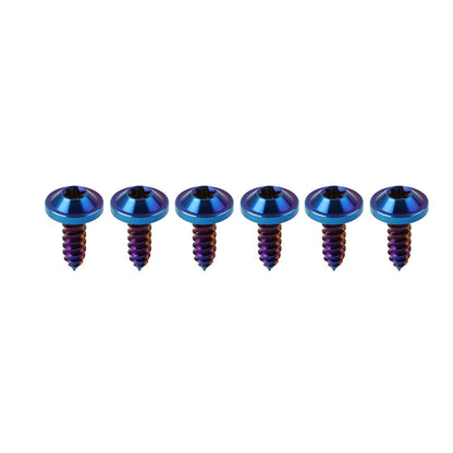 6pcs M5x15mm Titanium Torx Head Self Tapping Screws for Fastening Blue