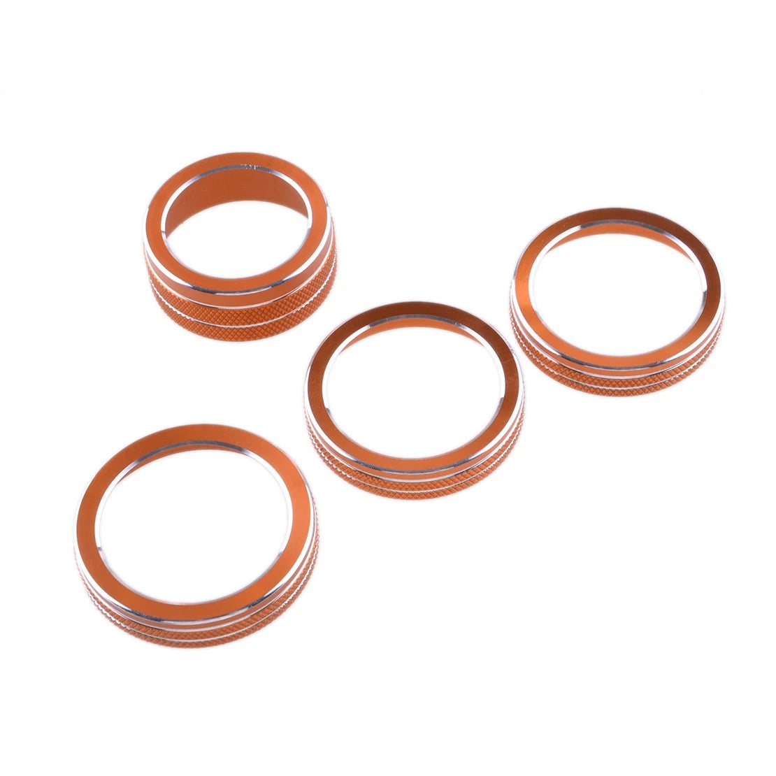 4x Air Conditioning & Headlight Button Cover Rings for Jeep Wrangler (2018-2023)