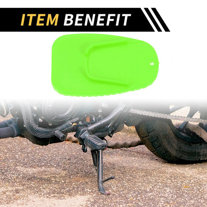 Kickstand Pad 3.54x2.36in Support Plate Green 2 x Universal Motorcycle