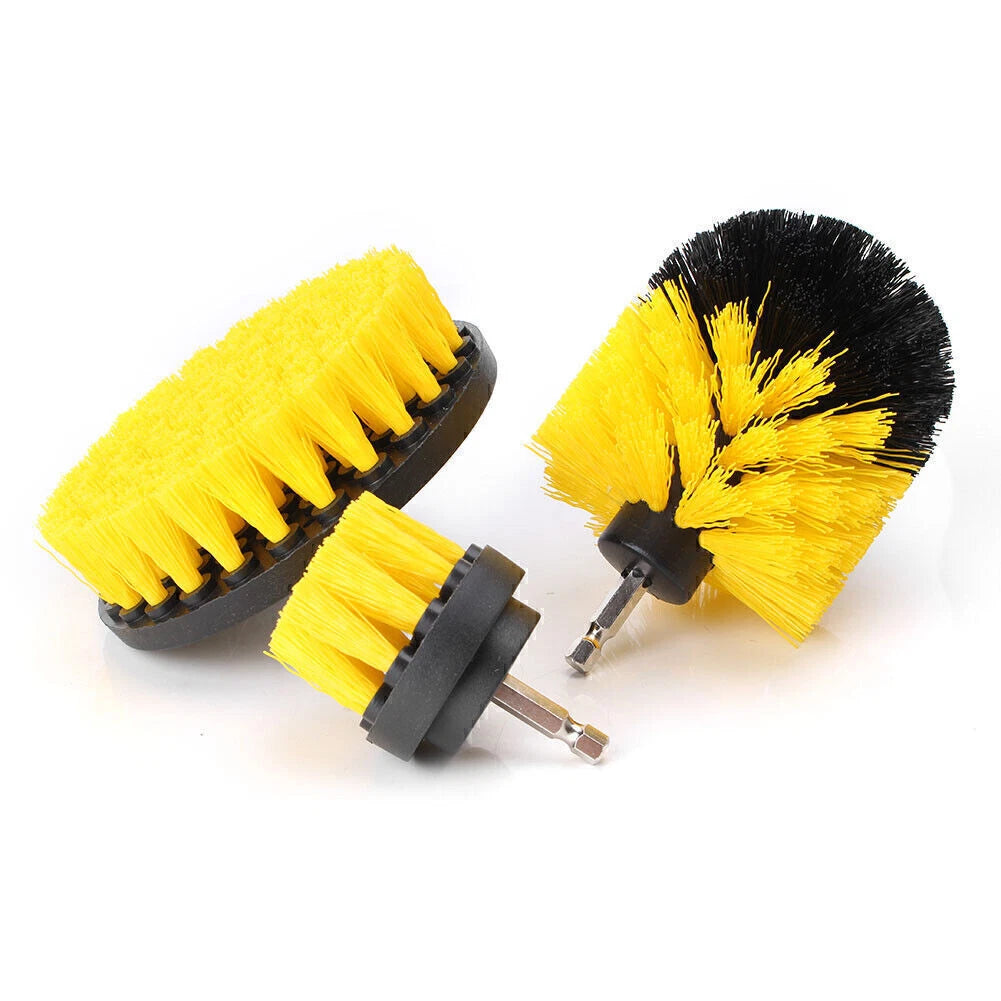 Electric Rotary Cleaning Brush Tool Kit for Car - Round Power Bristle (2023)